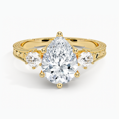 Hudson Three Stone Diamond Ring - Brilliant Earth