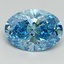 2.00 Ct. Fancy Vivid Blue Oval Lab Grown Diamond