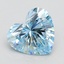 2.05 Ct. Fancy Intense Blue Heart Lab Grown Diamond