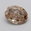 1.65 Ct. Light  Brown Oval Lab Grown Diamond
