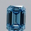 1.27 Ct. Fancy Vivid Blue Emerald Lab Grown Diamond