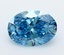 3.03 Ct. Fancy Vivid  Blue Oval Lab Grown Diamond