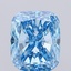 5.01 Ct. Fancy Vivid Blue Cushion Lab Grown Diamond
