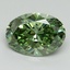3.00 Ct. Fancy Vivid Green Oval Lab Grown Diamond