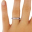 The Ayanna Ring, smalltop view on a hand