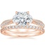 14K Rose Gold Rosemont Diamond Ring with Luxe Petite Shared Prong Diamond Ring (3/8 ct. tw.)