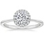 18K White Gold Adelaide Diamond Ring, smalltop view