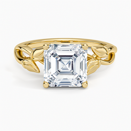 18K Yellow Gold Budding Willow Solitaire Ring
