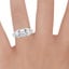 Platinum Haiden Bezel Ring, smallzoomed in top view on a hand