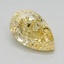 1.27 Ct. Fancy Intense  Yellow Pear Lab Grown Diamond