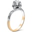 The Halia Ring, smalltop view on a hand