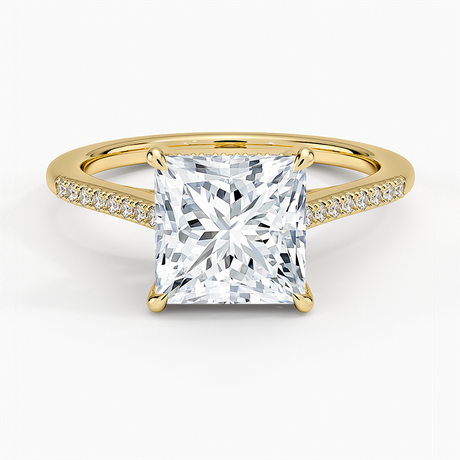 18K Yellow Gold Lissome Half Coverage Diamond Ring