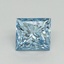 1.09 Ct. Fancy Vivid Blue Princess Lab Grown Diamond
