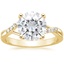 18K Yellow Gold Chamise Diamond Ring (1/15 ct. tw.), smalltop view