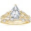 18K Yellow Gold Begonia Vine Diamond Ring (1/2 ct. tw.) with Luxe Winding Willow Diamond Ring (1/4 ct. tw.)