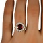 The Roxbury Ring, smallzoomed in top view on a hand