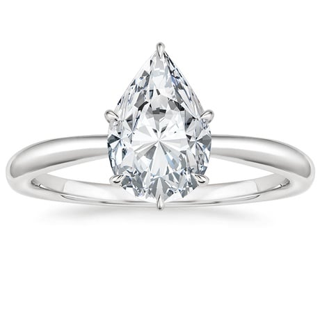 18K White Gold Freesia Ring with Sia Diamond Open Ring