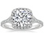 18K White Gold Joy Three-Quarter Coverage Diamond Ring, smalltop view