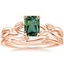 14K Rose Gold Budding Willow Ring with Winding Willow Ring