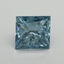1.16 Ct. Fancy Vivid Blue Princess Lab Grown Diamond