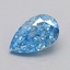 0.72 Ct. Fancy Vivid  Blue Pear Lab Grown Diamond