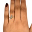 The Bibi Ring, smallzoomed in top view on a hand