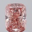3.04 Ct. Fancy Vivid  Pink Cushion Lab Grown Diamond