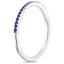 18K White Gold Whisper Ring with Lab Grown Blue Sapphires, smallside view