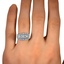 The Ayla Ring, smallzoomed in top view on a hand