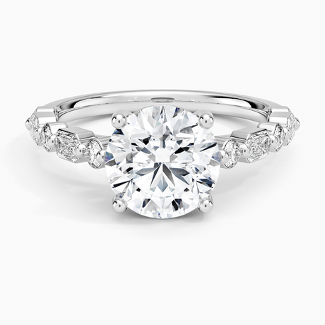 Platinum Kensington Half Coverage Diamond Ring