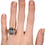 The Alodie Ring, smallzoomed in top view on a hand