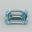 1.02 Ct. Fancy Intense Blue Emerald Lab Grown Diamond