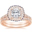 14K Rose Gold Circa Diamond Bridal Set with Sapphire Accents (1/3 ct. tw.)