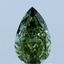 1.12 Ct. Fancy Vivid Green Pear Lab Grown Diamond