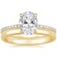 18K Yellow Gold Luxe Viviana Diamond Ring (1/3 ct. tw.) with 2mm Comfort Fit Wedding Ring