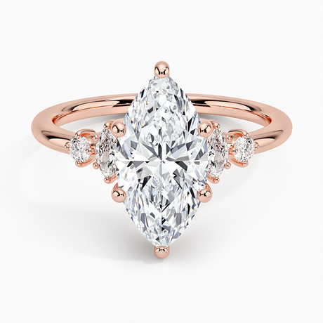 14K Rose Gold Miroir Diamond Ring