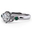 Custom Claddagh with Emerald Accents, smallside view