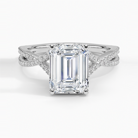 Twisting Split Shank Diamond Ring