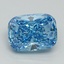 2.01 Ct. Fancy Vivid Blue Cushion Lab Grown Diamond