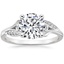 18K White Gold Jasmine Diamond Ring, smalltop view