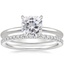 18K White Gold Petite Elodie Ring with Luxe Ballad Diamond Ring