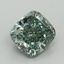 2.05 Ct. Fancy Vivid Pacific Green Cushion Lab Grown Diamond