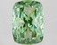 3.51 Ct. Fancy Vivid Green Cushion Lab Grown Diamond