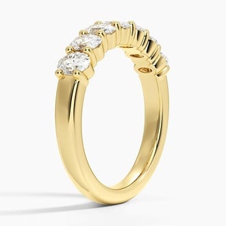 Grace Seven Stone Oval Lab Diamond Ring (1 ct. tw.) in 14K Yellow Gold