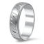 Matte Milgrain Wedding Ring with Eternity Hand Engraved Detail, smallside view
