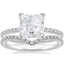 18K White Gold Luxe Ballad Diamond Ring (1/4 ct. tw.) with Flair Diamond Ring (1/6 ct. tw.)