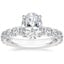 18K White Gold Ellora Three-Quarter Coverage Diamond Ring, smalltop view