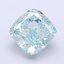 2.02 Ct. Fancy Intense  Green Cushion Lab Grown Diamond