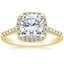 18K Yellow Gold Odessa Halo Diamond Ring (1/5 ct. tw.), smalltop view