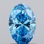 1.03 Ct. Fancy Vivid Blue Oval Lab Grown Diamond